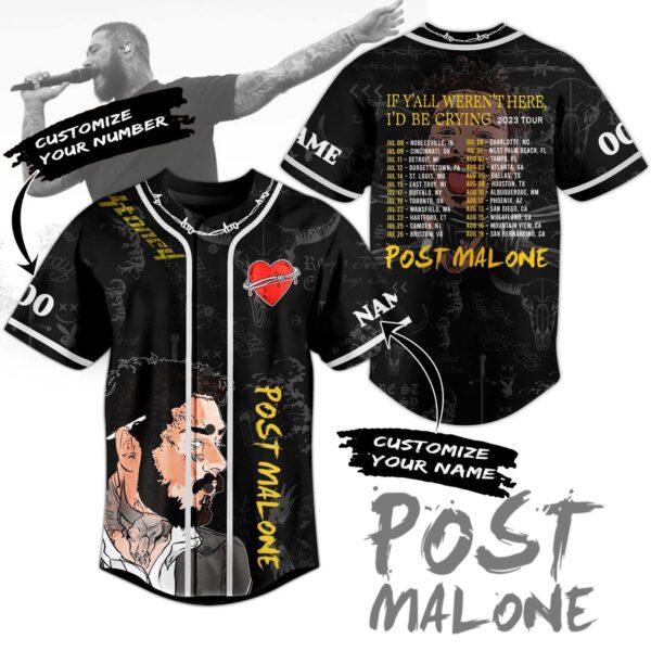 Post Malone Baseball Jersey For Men Women And Kids Gift