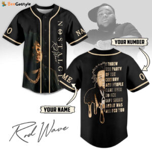 Rod Wave Baseball Jersey For Men Women And Kids Gift