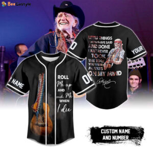 Roll Me Up Willie Nelson Baseball Jersey For Men Women And Kids Gift