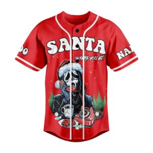 Santa Where You At Horror Baseball Jersey For Men Women And Kids Gift for Fans 3