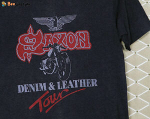 Vintage Rare Saxon Tour T-Shirt: Heavy Metal Bands 1980s - Judas Priest Iron Maiden Motorhead & More!