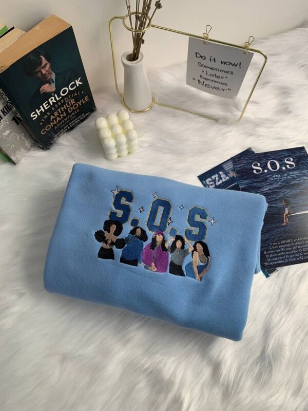 SOS SZA Embroidered Crewneck T-Shirt, Sweatshirt for Fans