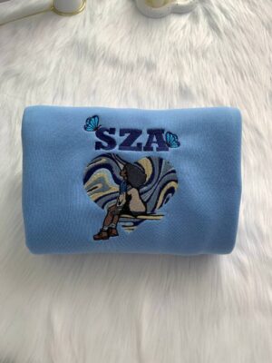 SZA Embroidered Crewneck T-Shirt, Sweatshirt for Fans Gift For SZA Fans