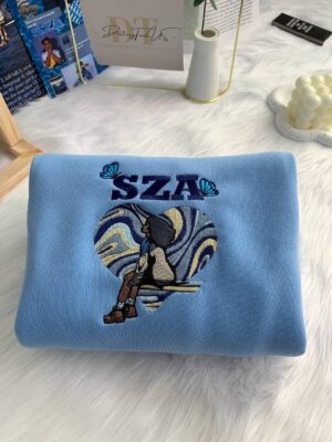 SZA Embroidered Crewneck T-Shirt, Sweatshirt for Fans Gift For SZA Fans 1