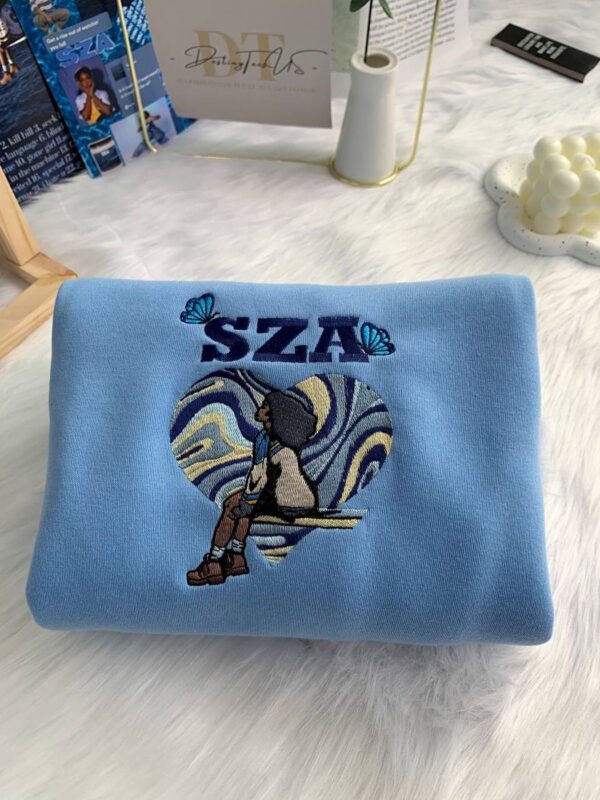 SZA Embroidered Crewneck T-Shirt, Sweatshirt for Fans Gift For SZA Fans