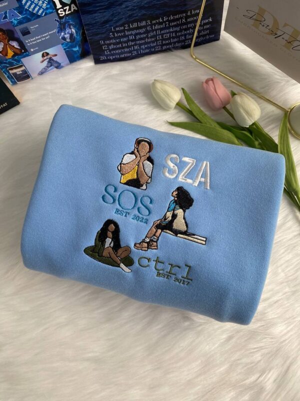 SZA Full Album Embroidered Crewneck T-Shirt, Sweatshirt for Fans