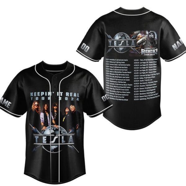 Tesla Keeping It Real Tour Gift for Fans Baseball Jersey For Men Women And Kids Gift for Fans