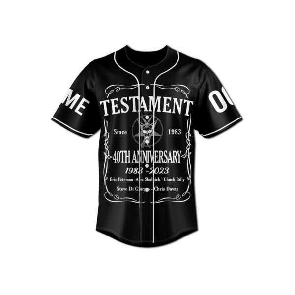 Testament Gift for Fansth Anniversary Baseball Jersey For Men Women And Kids Gift for Fans