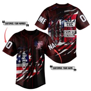 The Devil Is Right Beside You Baseball Jersey For Men Women And Kids Gift for Fans 1