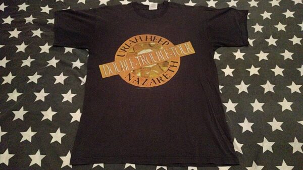 Uriah Heep Nazareth Double Trouble Tour 1998 Heavy Rock Band T-Shirt: Led Zeppelin Deep Purple Thin Lizzy Rainbow Ac Dc Motorhead Black Sabbath Dio