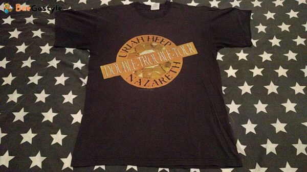 Uriah Heep Nazareth Double Trouble Tour 1998 Heavy Rock Band T-Shirt: Led Zeppelin Deep Purple Thin Lizzy Rainbow Ac Dc Motorhead Black Sabbath Dio