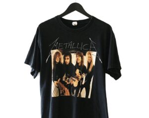 Vintage Metallica Band T Shirt Thrash Metal Tee Guns N Roses Black Sabbath Motorhead Slayer Pushead - Rock Music Merchandise 1