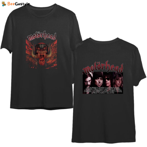 Vintage Motorhead Merch T-shirt Sacrifice Tour Single Stitch Double Side – Rare Rock Band Tee