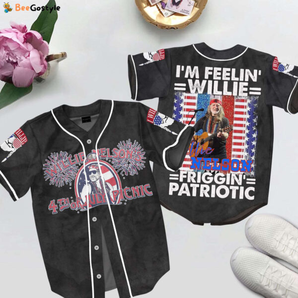 Willie Nelson Fourth of July Picnic Baseball Jersey For Men Women And Kids Gift